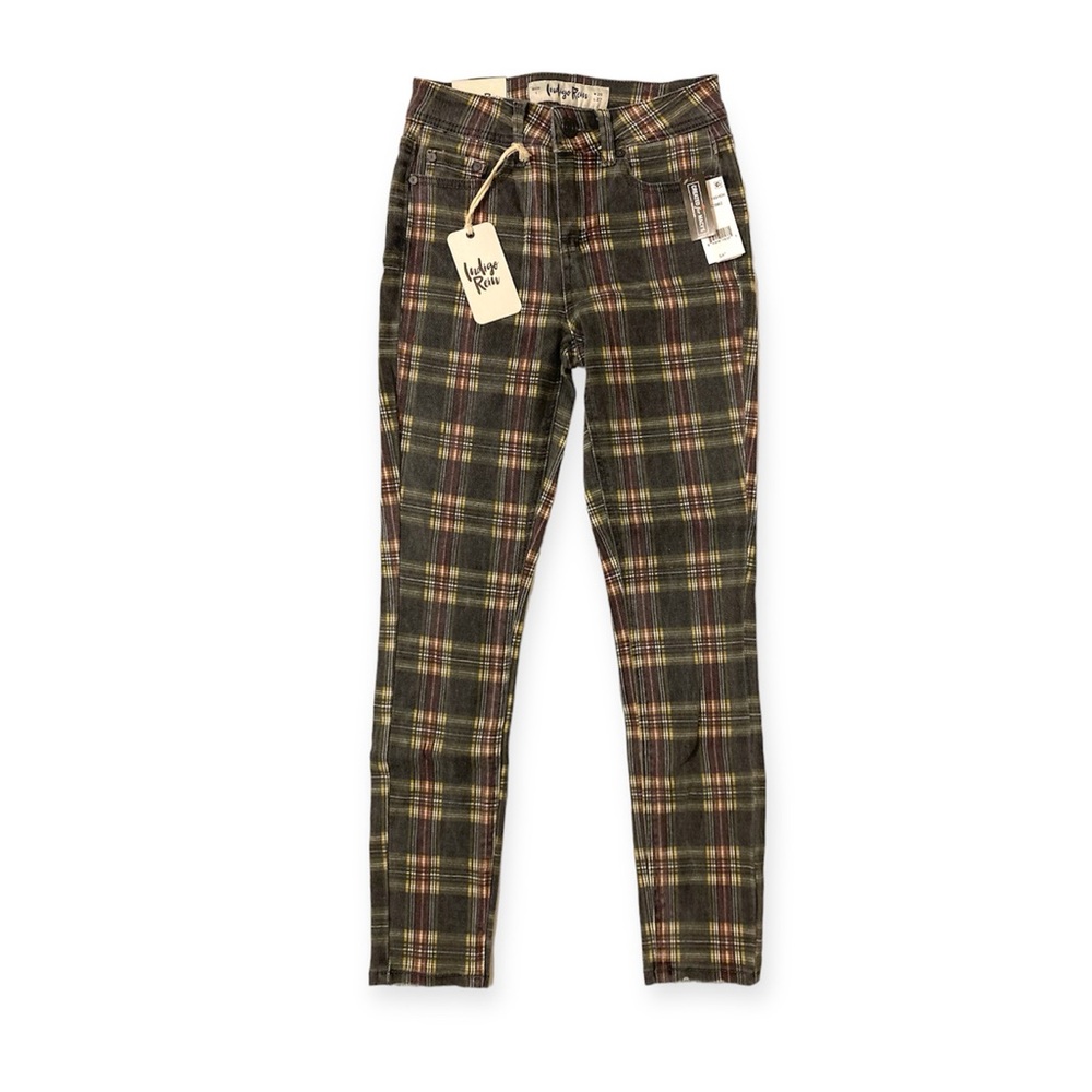 Indigo Rein | NWT Plaid High Rise Ankle Jeans